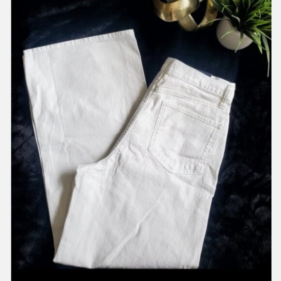 GAP High Rise Wide Leg Relaxed Jeans Off White 100% Cotton Size 30/10 NWT RT$70 - Picture 8 of 10